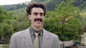Read more about the article Sacha Baron Cohen Files $9 Million Lawsuit After Borat Used in Cannabis Billboard Ad
